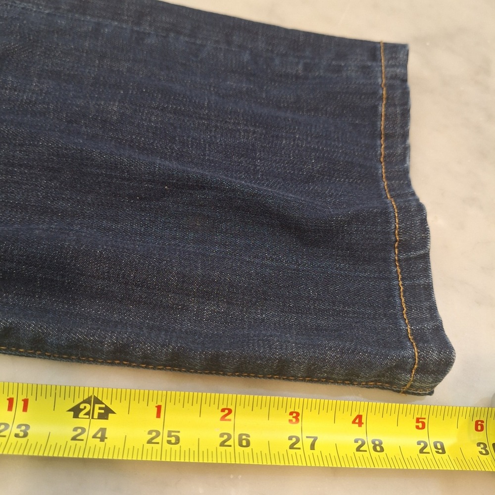 7 For All Mankind Standard Jeans Mens 34 Dark Blue Straight Leg Button Fly Denim - Picture 6 of 8